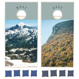 East and West Mountains Landscapes Cornhole Set