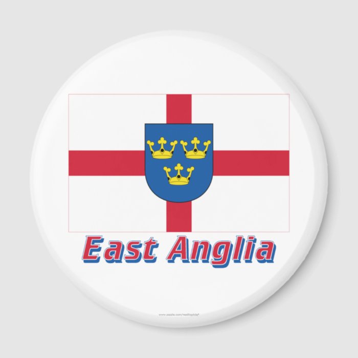 East Anglia Flag with Name Refrigerator Magnet