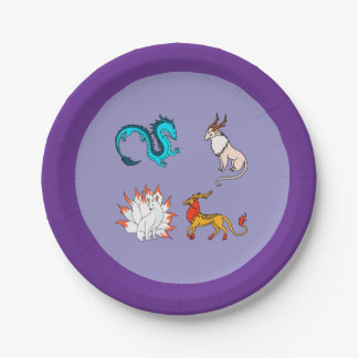 East Asia Folklore Paper Plates