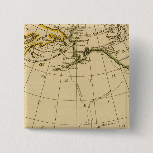 East Asia, West North America Button (Front)