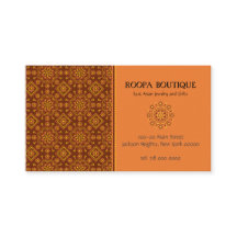 East Asian Rosette Pattern Business Card