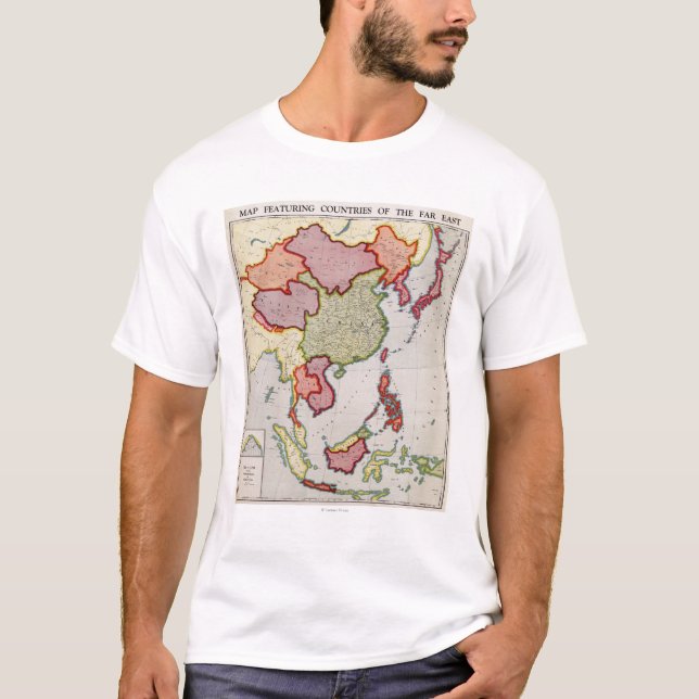 East AsiaPanoramic MapEast Asia T-Shirt (Front)