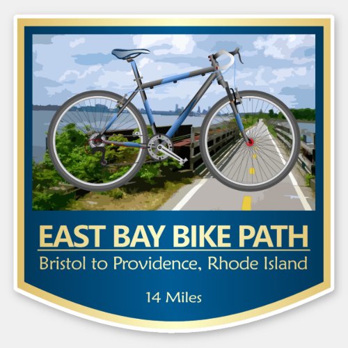 East Bay Bike Path bike2 Sticker