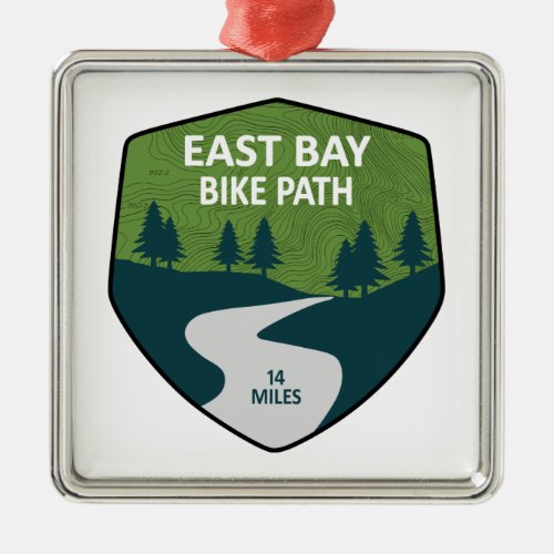 East Bay Bike Path Metal Ornament