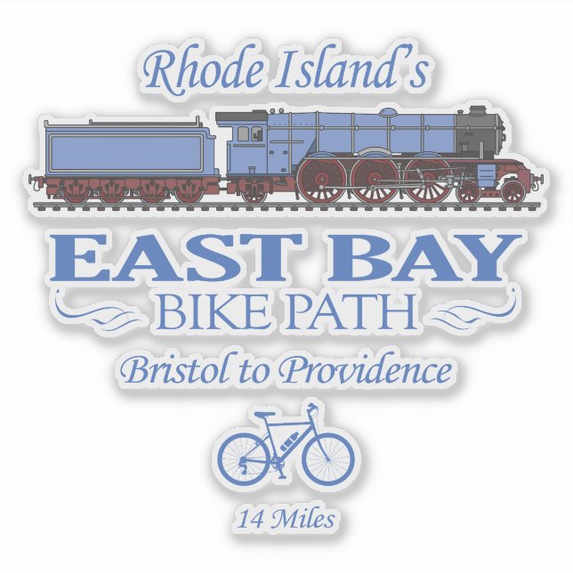 East Bay Bike Path (RT2) Sticker (Front)