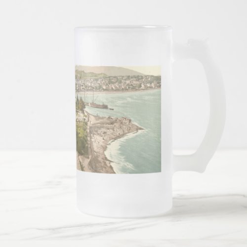 East Bay Dunoon Scotland Frosted Glass Beer Mug