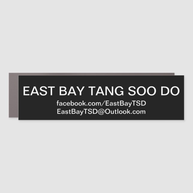 East Bay Tang Soo Do Bumper Sticker Car Magnet (Front)