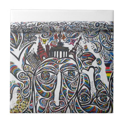 East Berlin Wall Graffiti Ceramic Tile