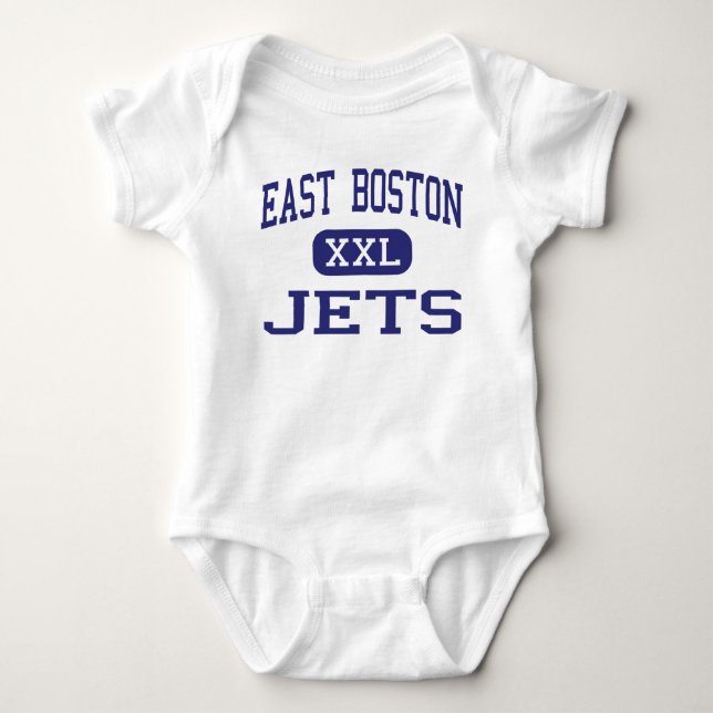 East Boston - Jets - High - East Boston Baby Bodysuit (Front)