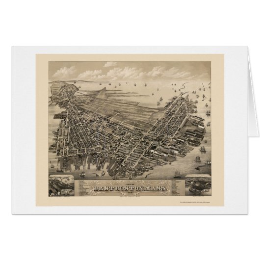 East Boston, MA Panoramic Map - 1879 (Front Horizontal)