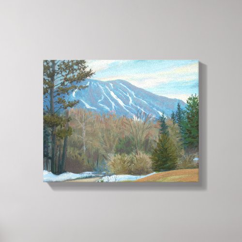 East Burke Vermont Burke Mountain in the winter Canvas Print