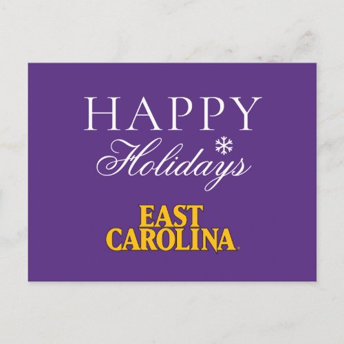 East Carolina University  East Carolina Holiday Postcard