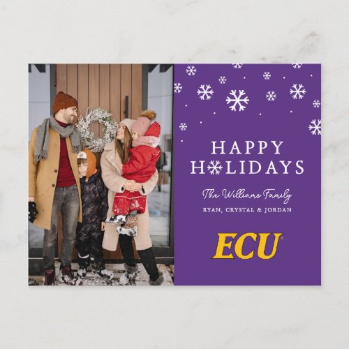 East Carolina University  ECU Logo Holiday Postcard