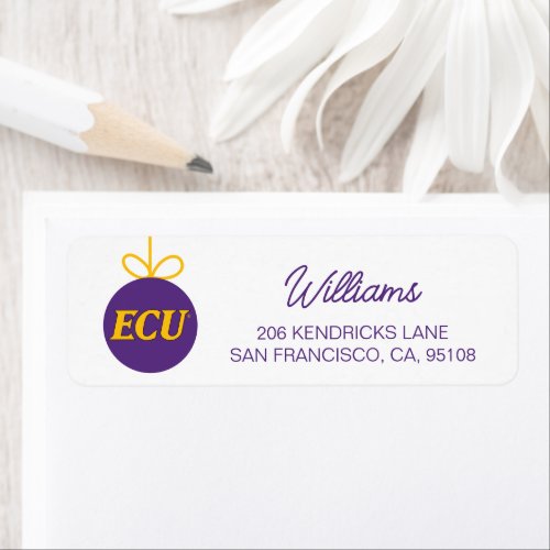 East Carolina University  ECU Logo Label