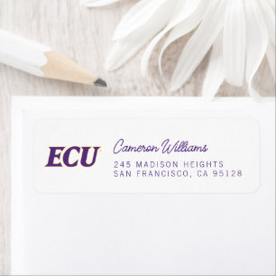 East Carolina University ECU Logo Label