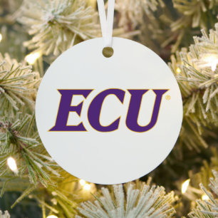 East Carolina University ECU Logo Metal Ornament