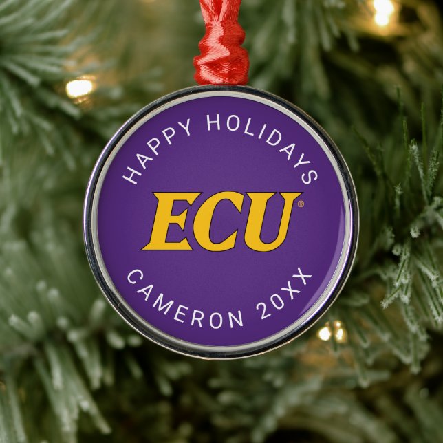 East Carolina University | ECU Logo Metal Ornament (Tree)