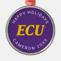 East Carolina University | ECU Logo Metal Ornament | Zazzle