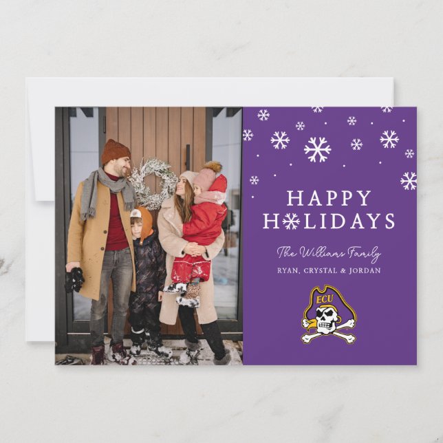 East Carolina University | ECU Pirates 2 Holiday Card (Front)