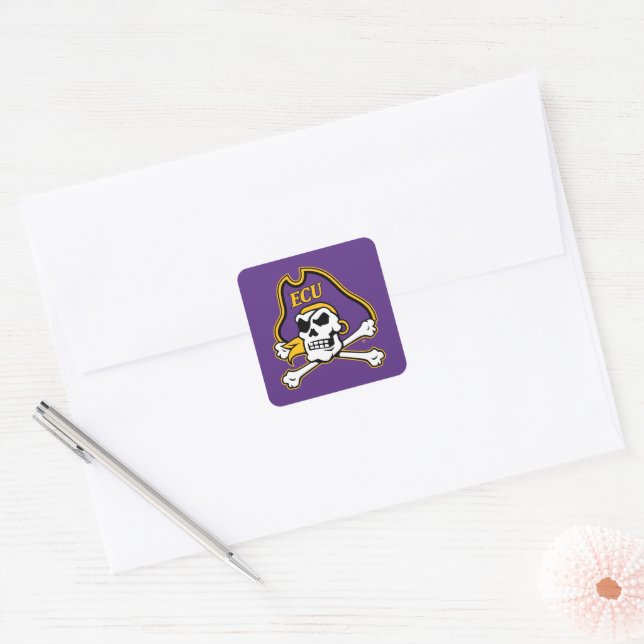 East Carolina University | ECU Pirates Square Sticker (Envelope)