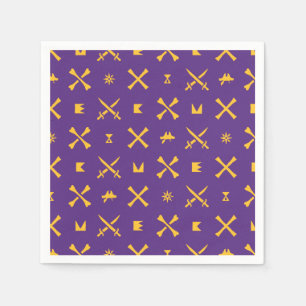 East Carolina University Pirates Gold Pattern Napkins