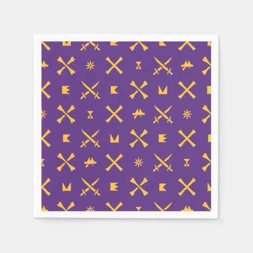 East Carolina University  Pirates Gold Pattern Napkins