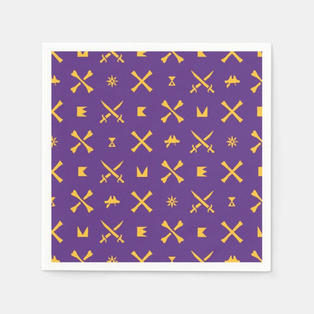 East Carolina University | Pirates Gold Pattern Napkins (Front)