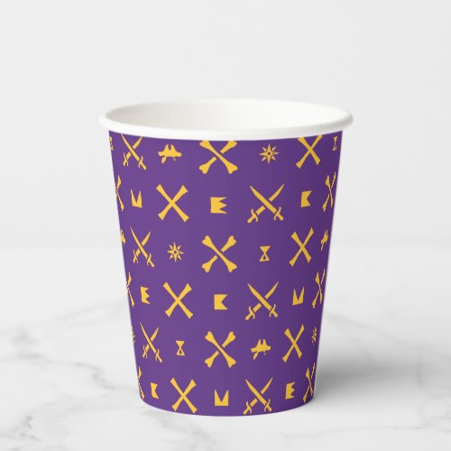 East Carolina University  Pirates Gold Pattern Paper Cups
