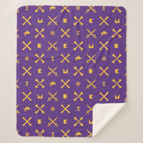 East Carolina University  Pirates Gold Pattern Sherpa Blanket