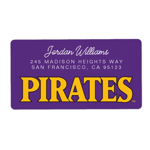 East Carolina University  Pirates Label