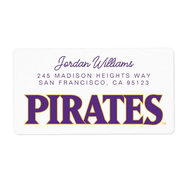 East Carolina University | Pirates Label (Front)