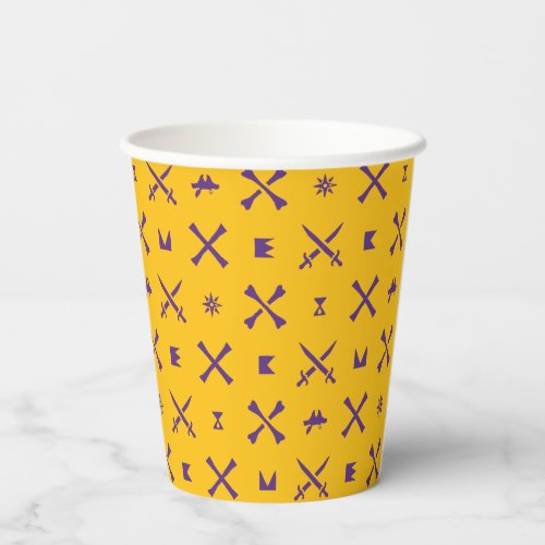 East Carolina University  Pirates Purple Pattern Paper Cups