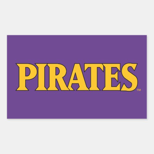 East Carolina University  Pirates Rectangular Sticker