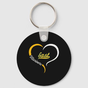 East Carteret Mariners Logo Half Heart Slogan Hs Keychain