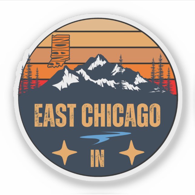 East Chicago, Indiana Sticker (Front)