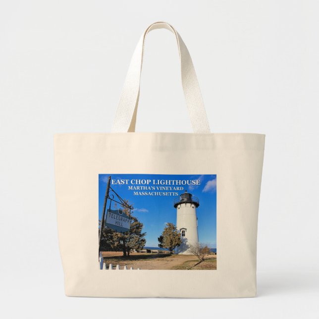 East Chop Lighthouse, Massachusetts Jumbo Tote Bag (Front)