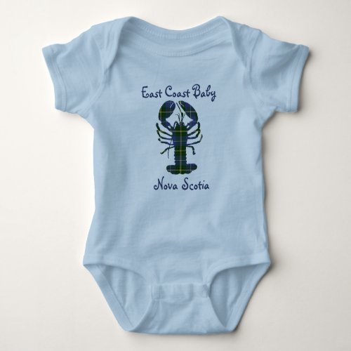 East Coast Baby Lobster Nova Scotia tartan Canada  Baby Bodysuit