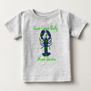 East Coast Baby Lobster Nova Scotia tartan Canada Baby T-Shirt