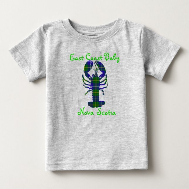 East Coast Baby Lobster Nova Scotia tartan Canada Baby T-Shirt (Front)