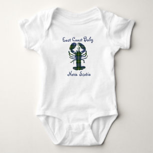 East Coast Baby Lobster Nova Scotia tartan Canada Bodysuit