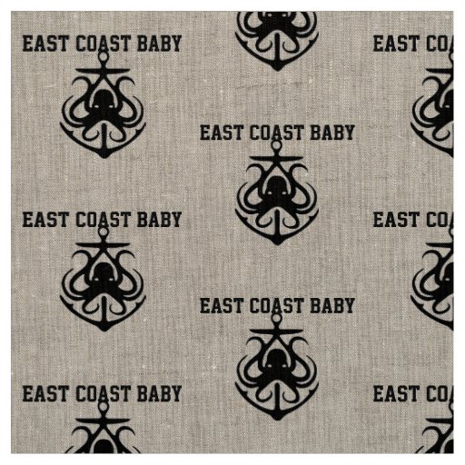 East coast  Baby Octopus anchor Fabric