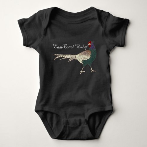 East Coast Baby pheasant bird Baby Bodysuit