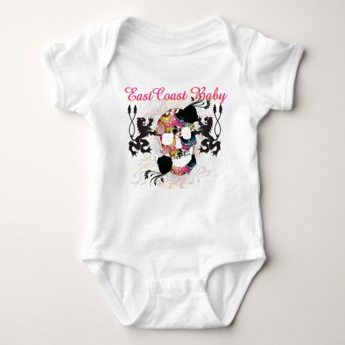 East Coast Baby Sugar Skull one piece Baby Bodysuit