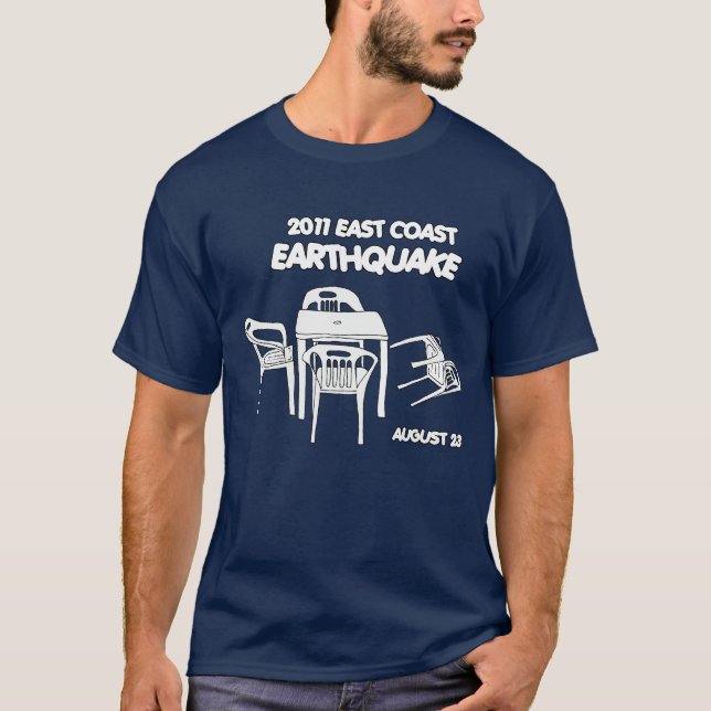 East Coast Earthquake Lawn Chair T-Shirt (Front)