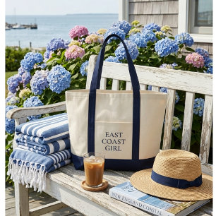 East Coast Girl Preppy Coastal Tote Bag