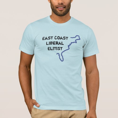 East Coast Liberal Elitist _ Blue SS T_Shirt