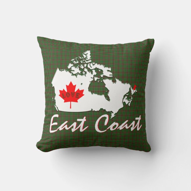 East Coast Newfoundland Customize Canada  Pin town Throw Pillow (Front)
