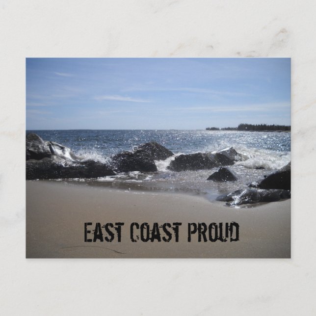 East Coast Proud - Beach / Rocks Postcard (Front)
