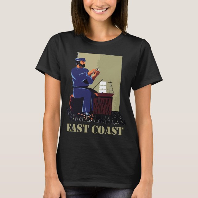 East Coast Sailor Nautical Travel T-Shirt (Front)
