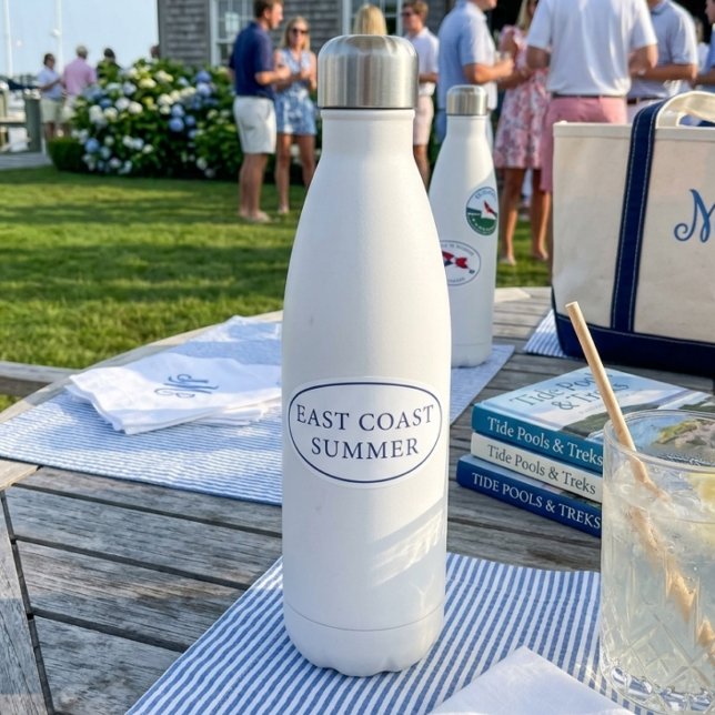 East Coast Summer Preppy Oval Sticker (Creator Uploaded)